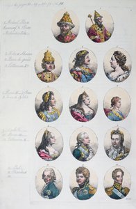 De Romanov Dynastie, uit Costume Antico e Moderno door Gulio Ferrario, c.1820