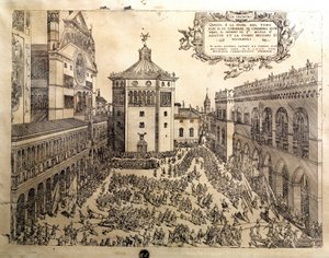 Het Taurusfeest op het Grote Plein van Cremona door Italian School