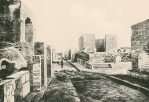 De tempel van Fortuna zoals het is (gravure)