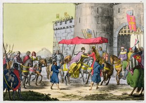 Het huwelijk van Edward I en Eleanor van Castilië, plaat 22 uit De geschiedenis van de naties