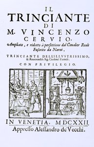 Titelpagina van een Italiaans kookboek, uitgegeven in Venetië, 1622 door Italian School