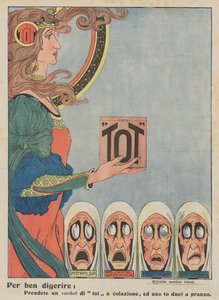 Tot (kleurenlitho) door Italian School