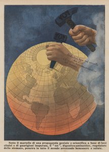 Tot (kleurenlitho) door Italian School