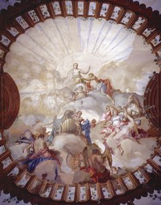 Triomf van keizerin Maria Theresia van Oostenrijk (1717-80) (plafondschildering)