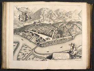 Uitzicht op Aosta, Piëmont, Italië