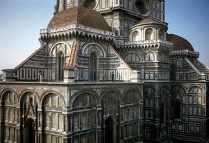 Uitzicht op de apsis van de kathedraal van Florence (Duomo Santa Maria del Fiore) door Italian School