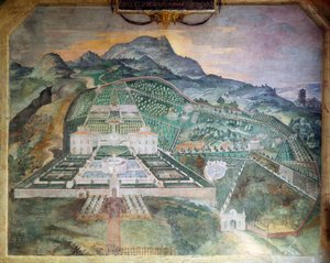 Villa Lante in Bagnaia, ca. 1581 door Italian School