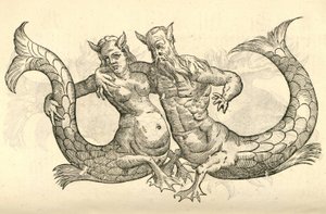 Illustratie van Monstra Niliaca Parei uit Aldrovandis Geschiedenis van Monsters, 1642