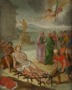 Martelaarschap van St. Laurentius, ca. 1600-99 door Italo Flemish School