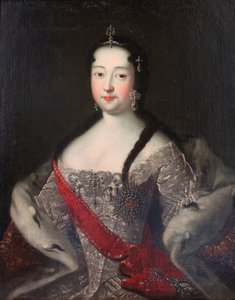 Portret van de tsarevna Anna Petrovna, 1740s door Ivan Adolsky