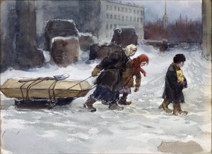 Begrafenis van een arbeider die geen communist was door Vladimirov, Ivan Alexeyevich door Ivan Alexeyevich Vladimirov