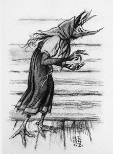 Kikimora, een legendarisch figuur, een vrouwelijke huisgeest in de Slavische mythologie