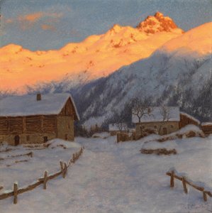 Avond op de berg, Haute-Savoie door Ivan Fedorovich Choultse