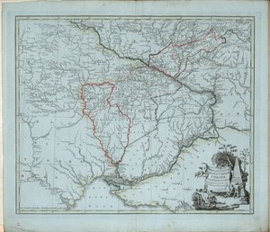 Algemene kaart van het gouvernement Novorossiysk, 1779 door Ivan Ivanovich Islenyev