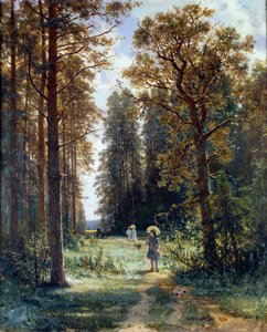 Pad door het bos. Schilderij door Ivan Ivanovich Shishkin (1880) door Ivan Ivanovich Shishkin
