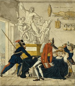 Napoleon Bonaparte Verkoopt Gestolen Goederen, 1813 door Ivan Ivanovich Terebenev