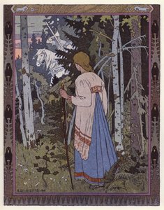 Illustratie voor Vassilisa de Schone door Ivan Yakovlevich Bilibin