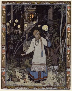 Illustratie voor Vassilisa de Schone door Ivan Yakovlevich Bilibin