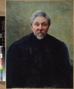 Portret van schrijver Dmitry Mamine Sibiriak (1852-1912) door Ivan Kirillovich Parkhomenko