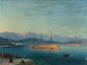 Franse schepen verlaten de Zwarte Zee 1871