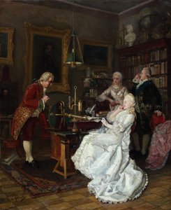 Keizerin Catharina II bezoekt de geleerde Mikhail Lomonosov, 1884
