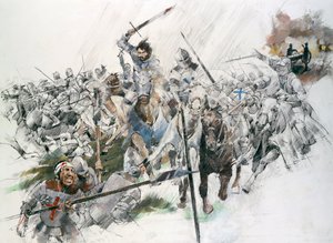 Slag bij Flodden Field, 1513, c1990-2010 door Ivan Lapper