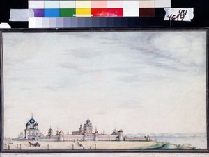 Uitzicht op Rostov, Kremlin. Schilderij van Ivan Mikhaylovich Belogonov (1800-1871) door Ivan Mikhaylovich Belogonov