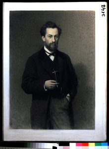 Portret van de kunstenaar Mikhail Konstantinovich Klodt baron von Jurgensburg door Ivan Nikolaevich Kramskoy