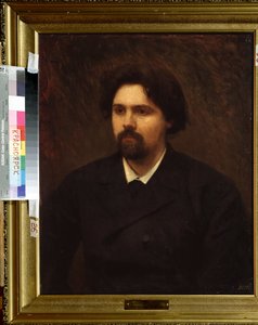 Portret van de kunstenaar Vasilli Ivanovich Sourikov (1848-1916). Schilderij van Ivan Nikolayevich Kramskoi (1837-1887) door Ivan Nikolaevich Kramskoy
