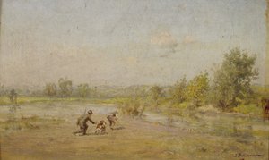 De jagers door Ivan Pavlovich Pokhitonov