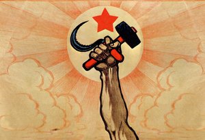 De symbolen van het communisme, 5e verjaardag van de Grote Proletarische Revolutie, 1922