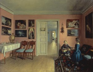 In de Kamer van de Kunstenaar, 1855 door Iwan Chrutsky