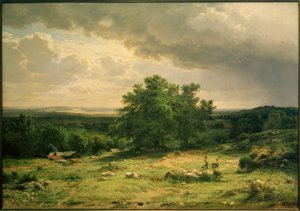 I.I. Schischkin, Uitzicht op de omgeving van Düsseldorf