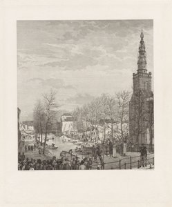 Verwoesting op de Steenschuur na de Leidse buskruitramp, 1807 door Izaak Jansz. de Wit