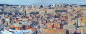 Rome, Uitzicht vanaf de Spaanse Academie op de Gianicolo, 1968 door Izabella Godlewska de Aranda