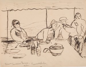 Avond op het Terras, Bormes, Provence door J.A. Jerichau