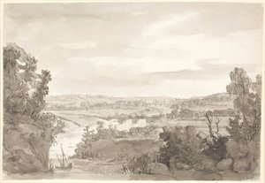 Uitzicht op Kongsberg, Noorwegen