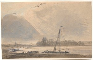 Uitzicht op de Elbe bij Dresden door Johan Christian Dahl
