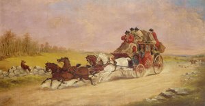 De koninklijke postkoets tussen de vos en de jacht, 1881
