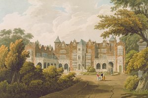 Holland House, de zetel van de Hooggeachte Lord Holland, gegraveerd door R. Havell en Zoon door J.C. Smith