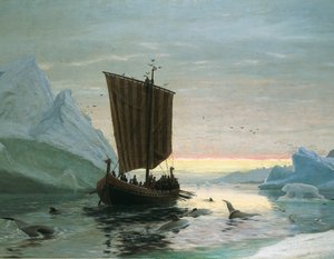Erik de Rode ontdekt Groenland, 1875 door J.E. Carl Rasmussen