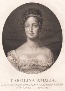 Caroline Amalie door J.F. Clemens