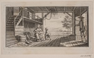 Een achteraan open vestibule in een gebouw door J.F. Clemens