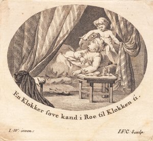 Een dikke koster ligt te slapen