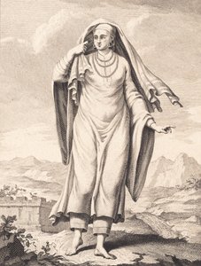 Een staande Arabische vrouw door J.F. Clemens