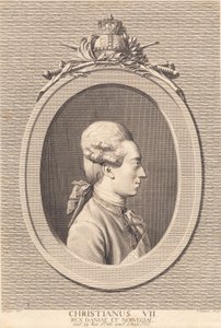 Koning Christiaan VII door J.F. Clemens