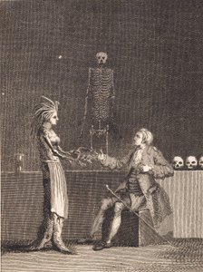 Niels Klim in de anatomiekamer door J.F. Clemens
