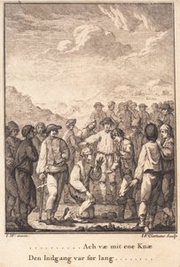 Niels Kok op het schavot door J.F. Clemens