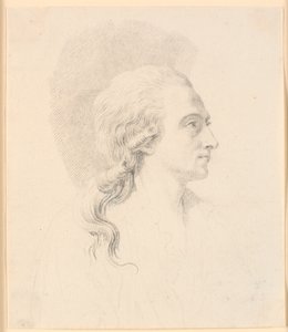 Portret van beeldhouwer Alexander Trippel. Profiel naar rechts door J.F. Clemens