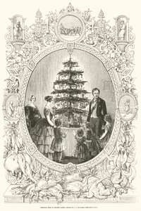 Kerstboom in Windsor Castle (gravure)